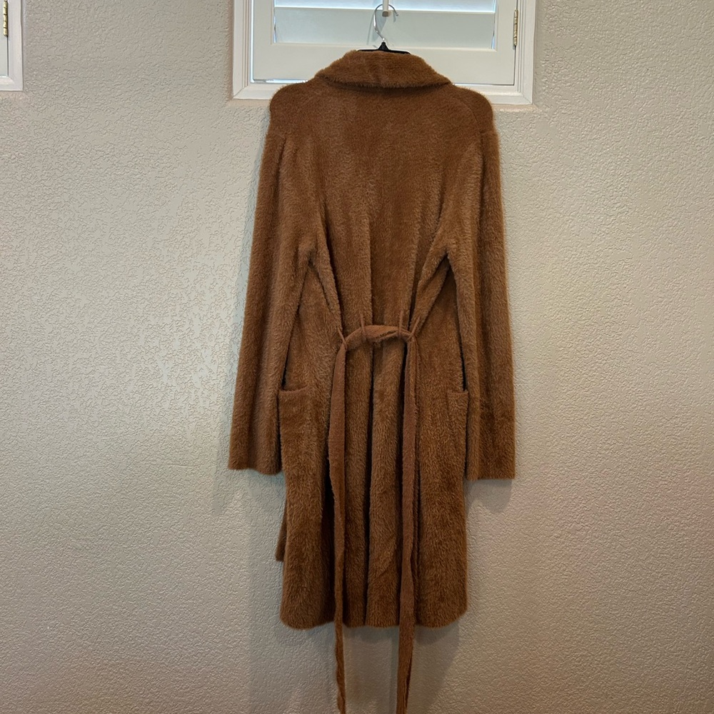 Anthropologie Amadi Nancy Eyelash Cardigan Honey Light Brown - Picture 9 of 15